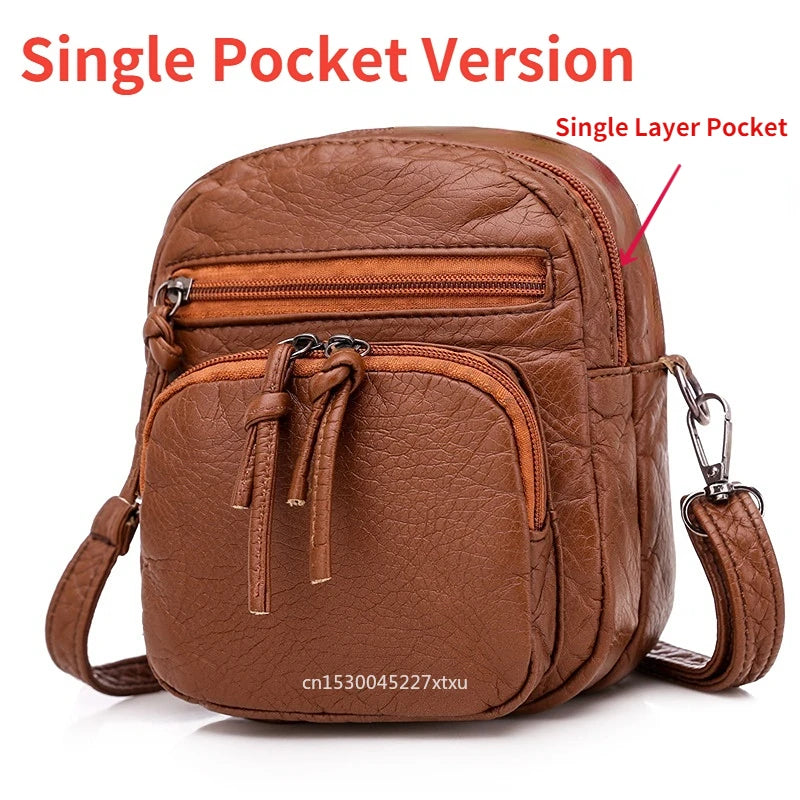 Vintage Shoulder Bag Crossbody Mini Phone Multi-Pocket