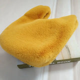 Faux Rabbit Fur Women's Furry Shoulder Bags Clutch Purse Soft Plush Tote