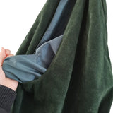 Retro Knotted Faux Suede Shoulder Bag Women Large Capacity Crossbody Handbag