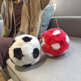 Faux Fur Women's Shoulder Bag Football Ladies Messenger Bag Female Handbag