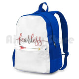 Fearless-Cool Girly Inspirational Quote-Bohemian Style Outdoor Hiking Backpack