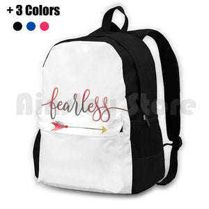 Fearless-Cool Girly Inspirational Quote-Bohemian Style Outdoor Hiking Backpack