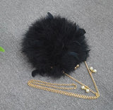 Circular Chain Shoulder Bag for Women Evening Party Plush Clutch Bags