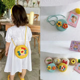 Feeddi Cartoon Children's Bag Straw Messenger Girls Coin Purse