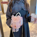 Girl's Bowknot Shoulder Bag Crossbody Handbag