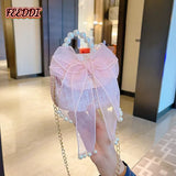 Girl's Bowknot Shoulder Bag Crossbody Handbag
