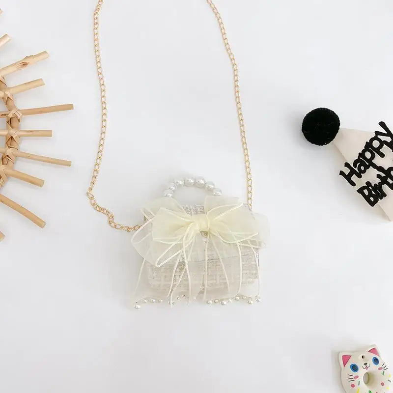 Girl's Bowknot Shoulder Bag Crossbody Handbag