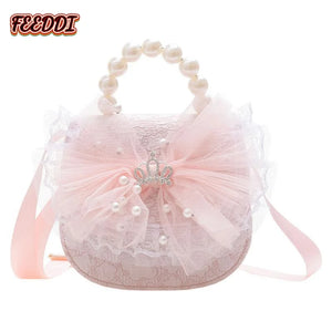 Girls' Princess Bow Shoulder Crossbody Mini Coin Purse