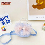 Girls' Princess Bow Shoulder Crossbody Mini Coin Purse