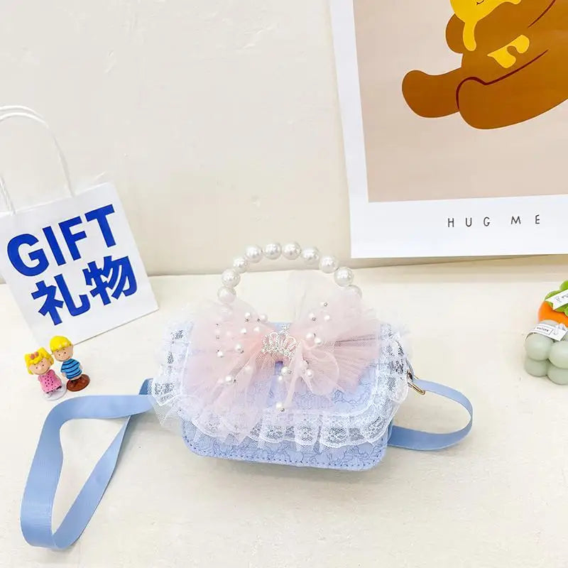 Girls' Princess Bow Shoulder Crossbody Mini Coin Purse