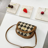 Red Plaid Small Handbag Girls Baby Crossbody Bag Princess Coin Purse