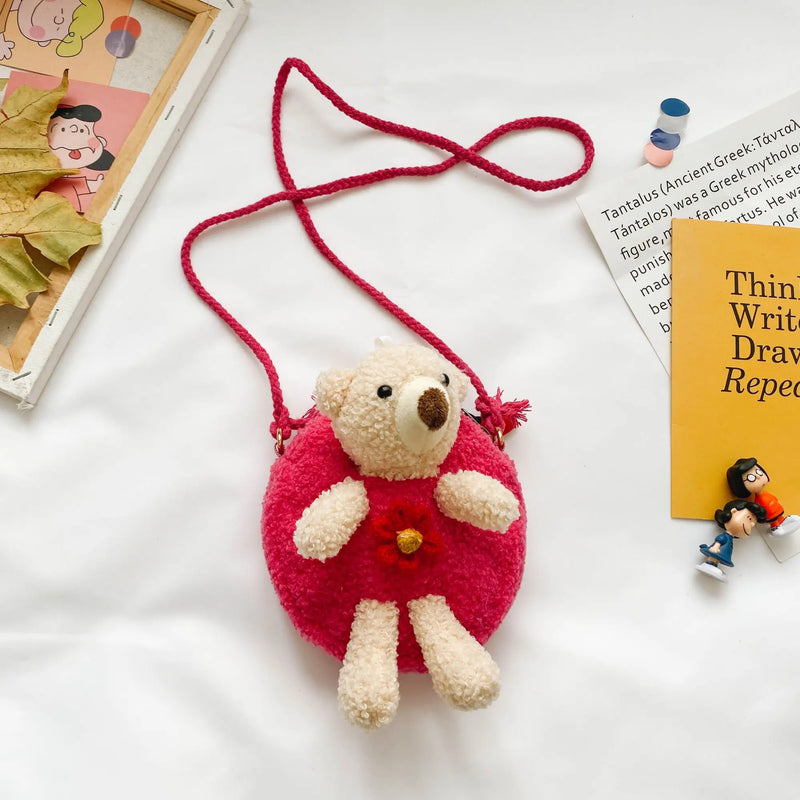 Feeddi Children's Plush Bag Little Girl Baby Crossbody Bag