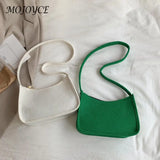 Solid Shoulder Bag Female Messenger Bag Women Zipper Handbag