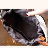 Canvas Bucket Women Shoulder Bag Beige