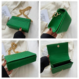 Women's Striped Shoulder Bag Small Crossbody Flap Handbag