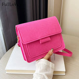 Felt Crossbody Bag Retro Solid Famous Bag