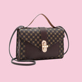 Female Retro Printing Portable Small Square Handbag