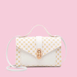 Female Retro Printing Portable Small Square Handbag