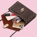 Female Retro Printing Portable Small Square Handbag