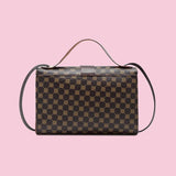 Female Retro Printing Portable Small Square Handbag