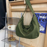 Y2k Grunge Canvas Hobo Slouchy Shoulder Bag
