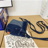 Y2K Patchwork Denim Small Size Phone Sling Bag