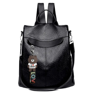 Women's Anti-theft Backpack Classic Leather Shoulder Bag