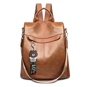 Women's Anti-theft Backpack Classic Leather Shoulder Bag