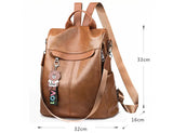 Women's Anti-theft Backpack Classic Leather Shoulder Bag