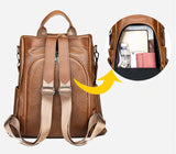 Women's Anti-theft Backpack Classic Leather Shoulder Bag