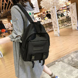 Women Backpack Casual Solid School Bag Shoulder Bag