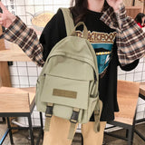 Women Backpack Casual Solid School Bag Shoulder Bag