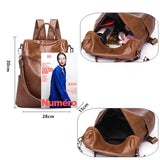 Wild Travel PU Backpack Women Leisure Bag