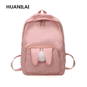 Women's Large Capacity Backpack with Hairball, Waterproof Travel Shoulder Bag