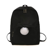 Women's Large Capacity Backpack with Hairball, Waterproof Travel Shoulder Bag