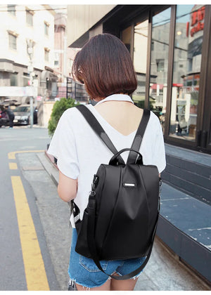 Women's Multifunction Leather Backpack Shoulder Bag