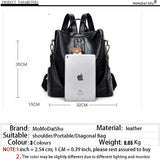 Girls Leather School Women Shoulder Bag Sac A Dos Travel Back Pack