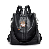 Girls Leather School Women Shoulder Bag Sac A Dos Travel Back Pack