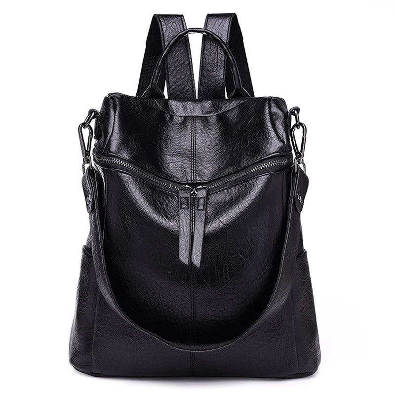 Women's Leather Travel Backpack Wild Travel Bag