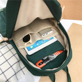 Canvas Casual Backpack Student School Bag for Teenage Girls Boys