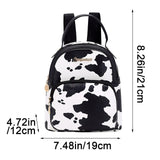 Female Backpack Pu Leather Vintage College Schoolbag Snake Printed