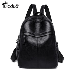 Women's Pu Leather Backpack for Casual Rucksacks