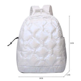 Women's Black Feather Down Travel Backpack Bagpack