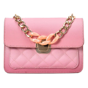 Women's Rhombic Chain Messenger Bag