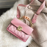 Women's Rhombic Chain Messenger Bag