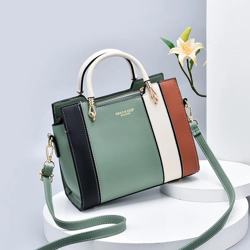 Female Portable Big Bag Stitching All-match Shoulder Messenger Bag