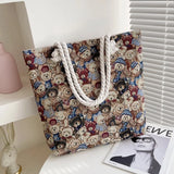 Canvas Tote Shoulder Bag Messenger Bag Girls' Multi-function Bags