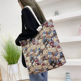 Canvas Tote Shoulder Bag Messenger Bag Girls' Multi-function Bags