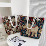 Canvas Tote Shoulder Bag Messenger Bag Girls' Multi-function Bags