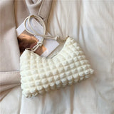 Casual Cloud Canvas Shoulder Bag Underarm Handbag for Women